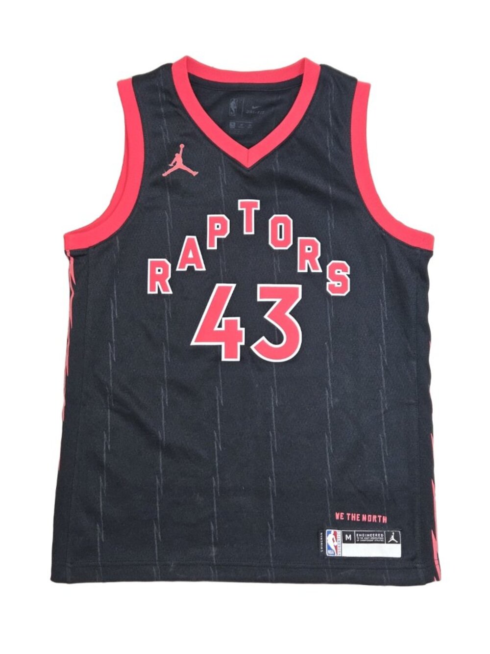 Pascal Siakam Raptors #43 Nike Jordan Jersey Youth M Black